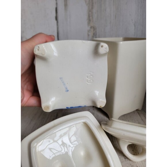 Vintage Germany tea barley jar container set Xmas decor windmill - Picture 9 of 9